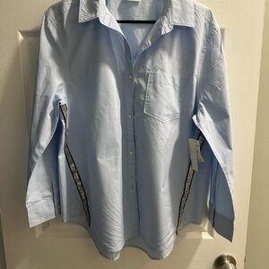 Abound Light Blue Button-Down Shirt with Side Contrast Trim